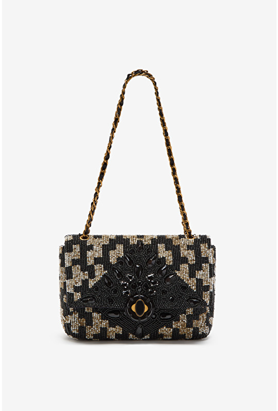 SMALL BEADS DESIGN CROSSBODY BAG