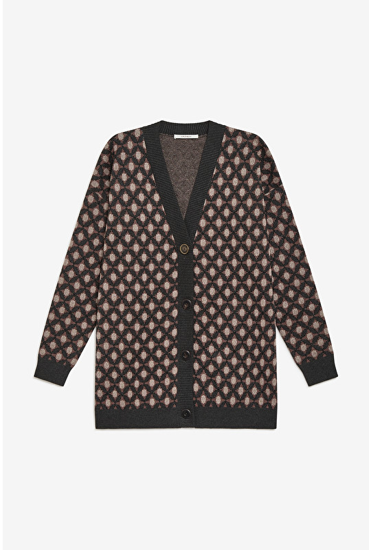 LUCKY POIS JACQUARD CARDIGAN